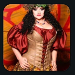 Damsel in This Dress Overbust Voyager Corset • Light Faux Leather • 41" • NWT